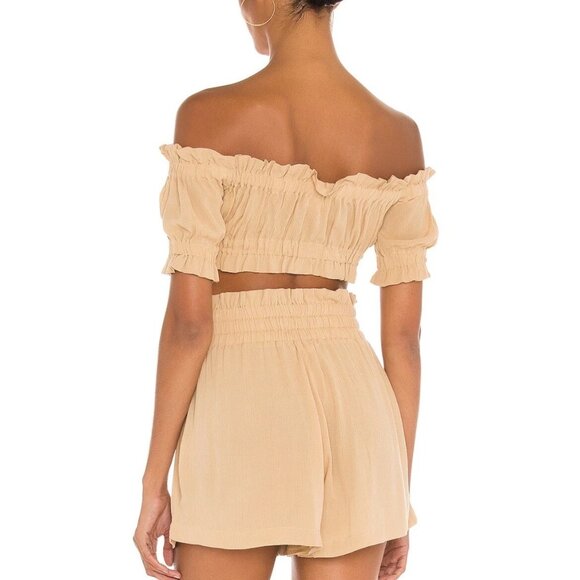 Lovers and Friends Innika Short and Top in Tan/Nude Set, Size S - Picture 3 of 5